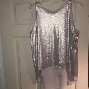 Sequence blouse with sheer back lining
